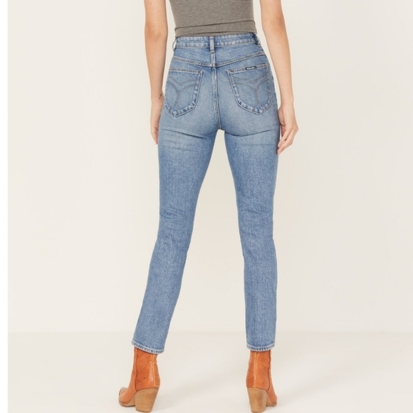 Rolla's High Rise Slim Dusters Distressed Mid-Weight Denim Ankle Jean - Size 25 - Picture 2 of 16